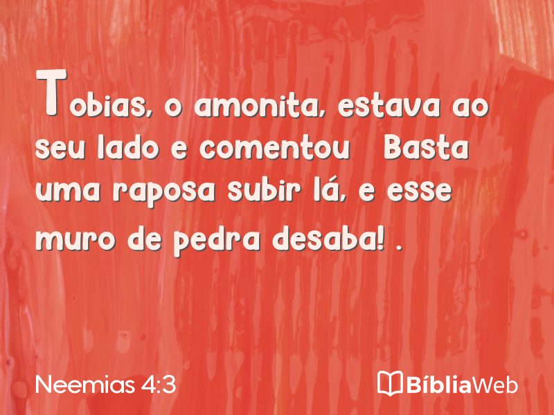 Neemias 4:3 em imagem para compartilhar