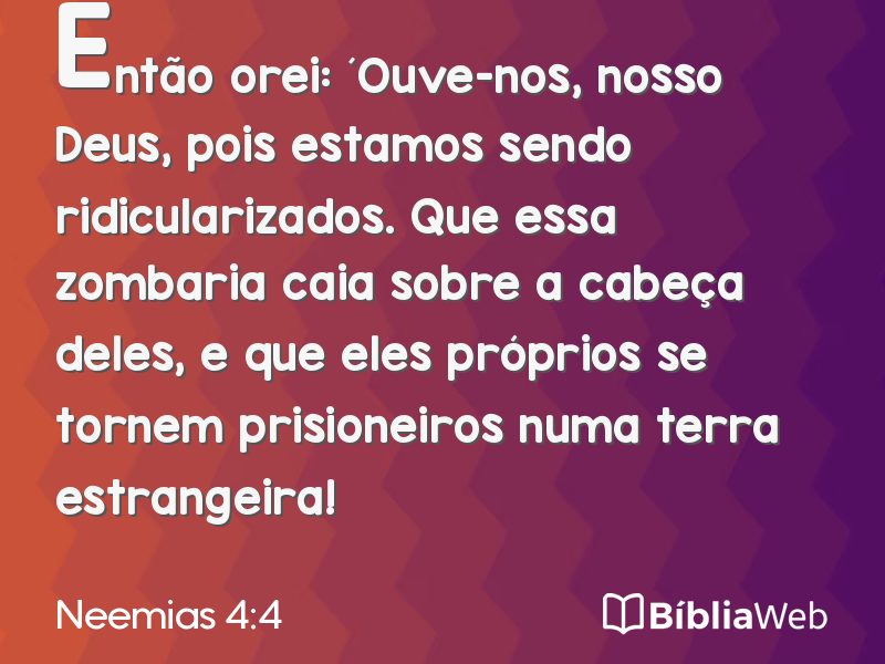 Neemias 4:4 em imagem para compartilhar