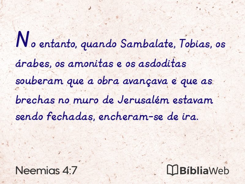 Neemias 4:7 em imagem para compartilhar