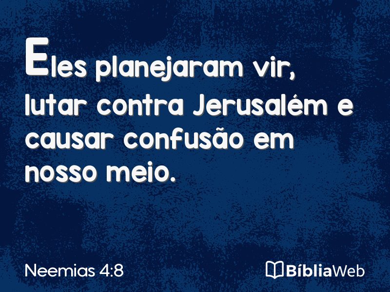 Neemias 4:8 em imagem para compartilhar