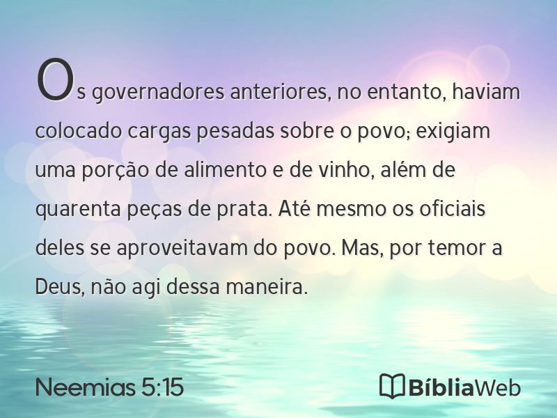 Neemias 5:15 em imagem para compartilhar