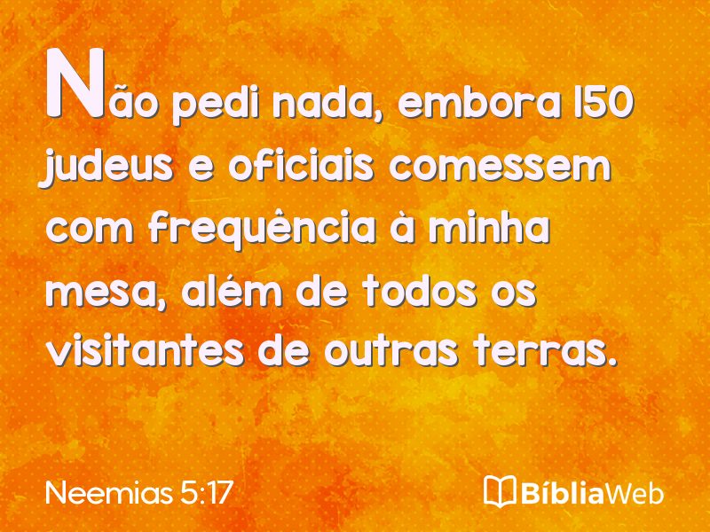 Neemias 5:17 em imagem para compartilhar