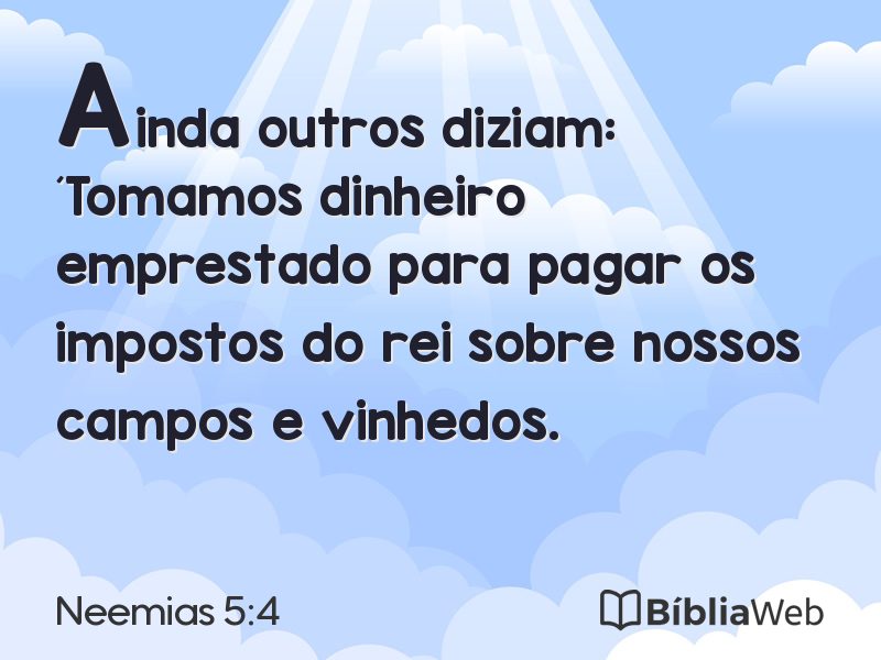 Neemias 5:4 em imagem para compartilhar