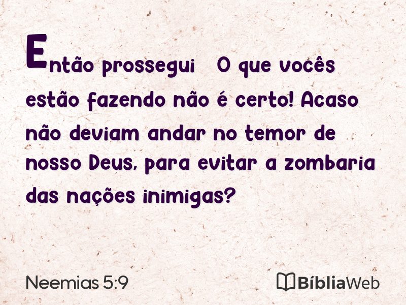 Neemias 5:9 em imagem para compartilhar