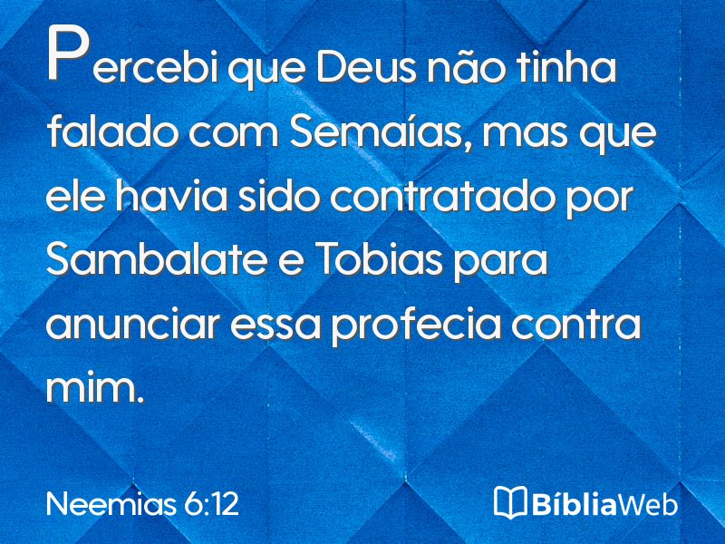 Neemias 6:12 em imagem para compartilhar