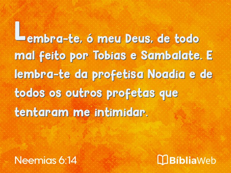 Neemias 6:14 em imagem para compartilhar
