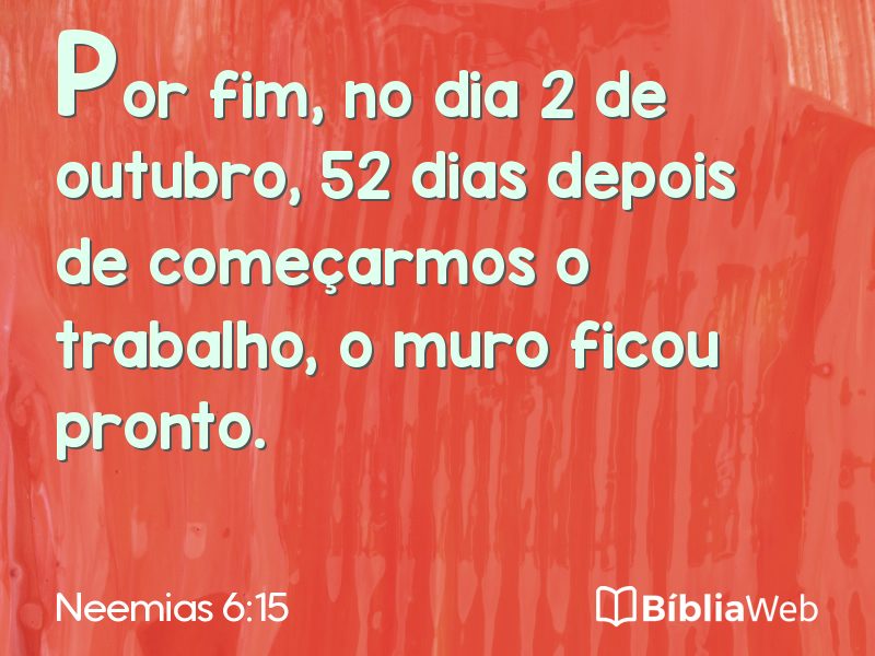 Neemias 6:15 em imagem para compartilhar