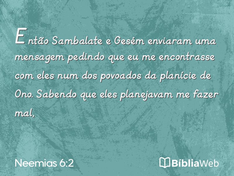 Neemias 6:2 em imagem para compartilhar