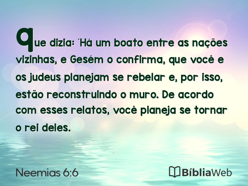 Neemias 6:6 em imagem para compartilhar