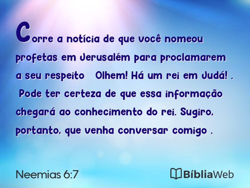 Neemias 6:7 em imagem para compartilhar