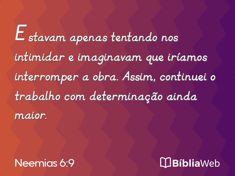 Neemias 6:9 em imagem para compartilhar