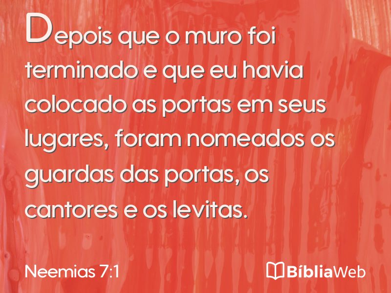 Neemias 7:1 em imagem para compartilhar