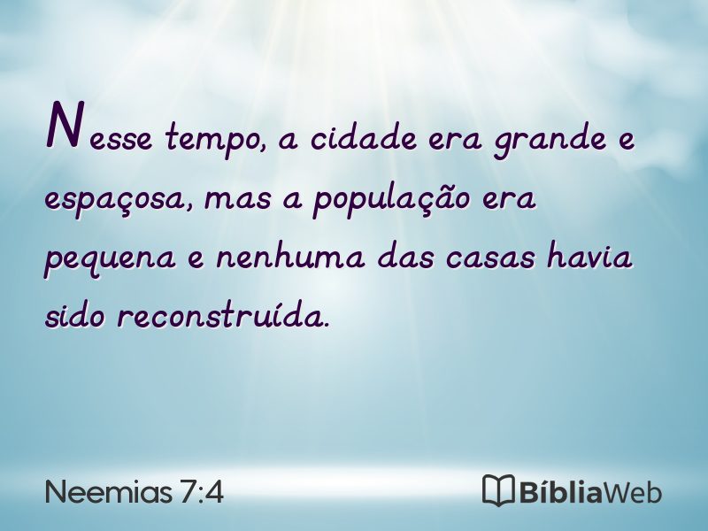 Neemias 7:4 em imagem para compartilhar