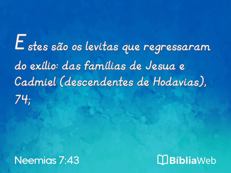 Neemias 7:43 em imagem para compartilhar