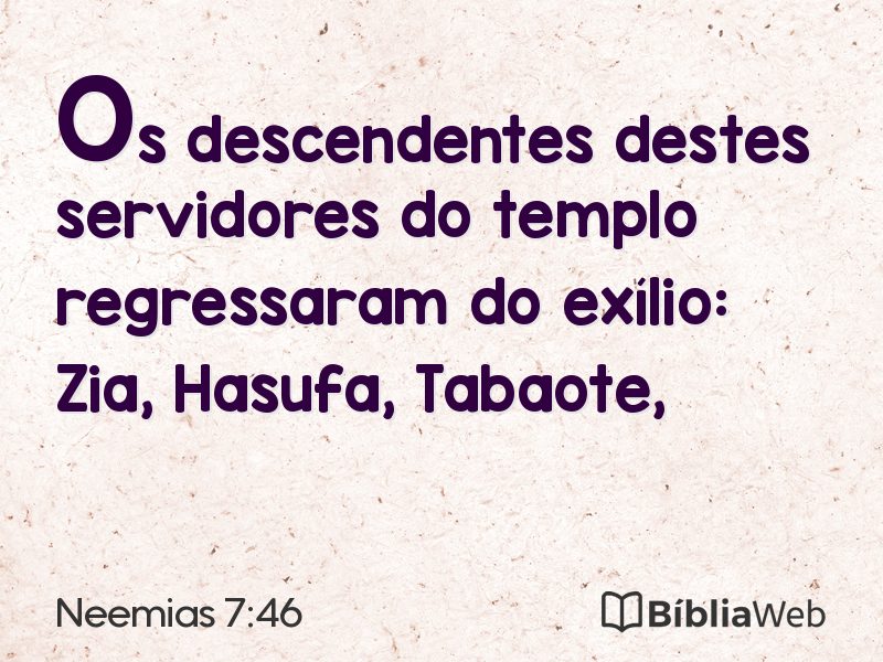 Neemias 7:46 em imagem para compartilhar