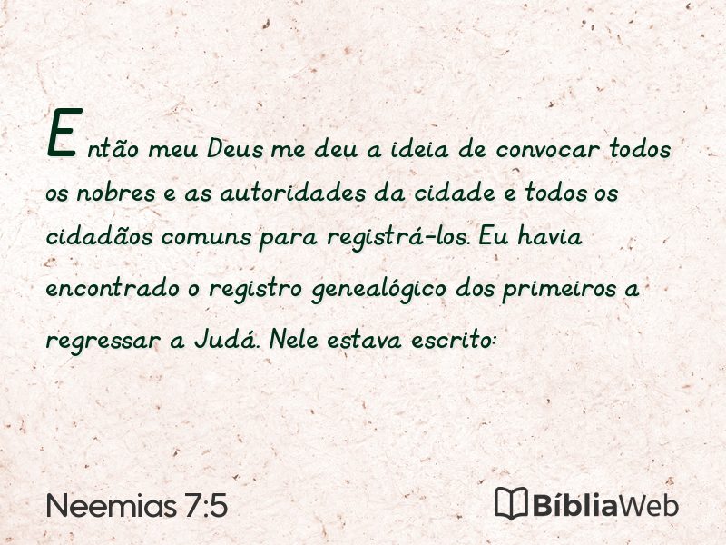 Neemias 7:5 em imagem para compartilhar