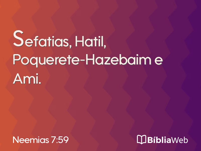 Neemias 7:59 em imagem para compartilhar