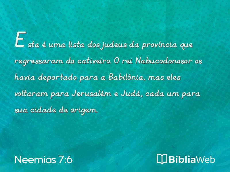 Neemias 7:6 em imagem para compartilhar
