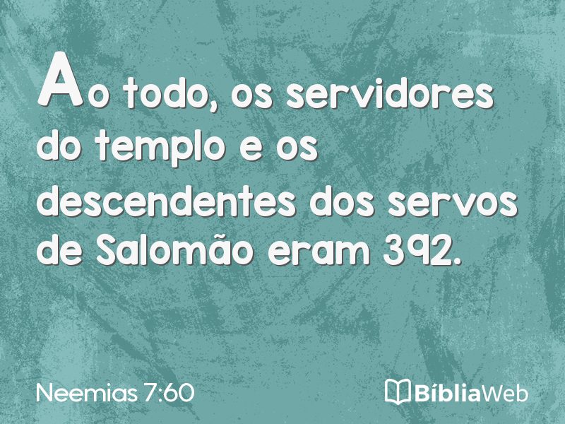 Neemias 7:60 em imagem para compartilhar