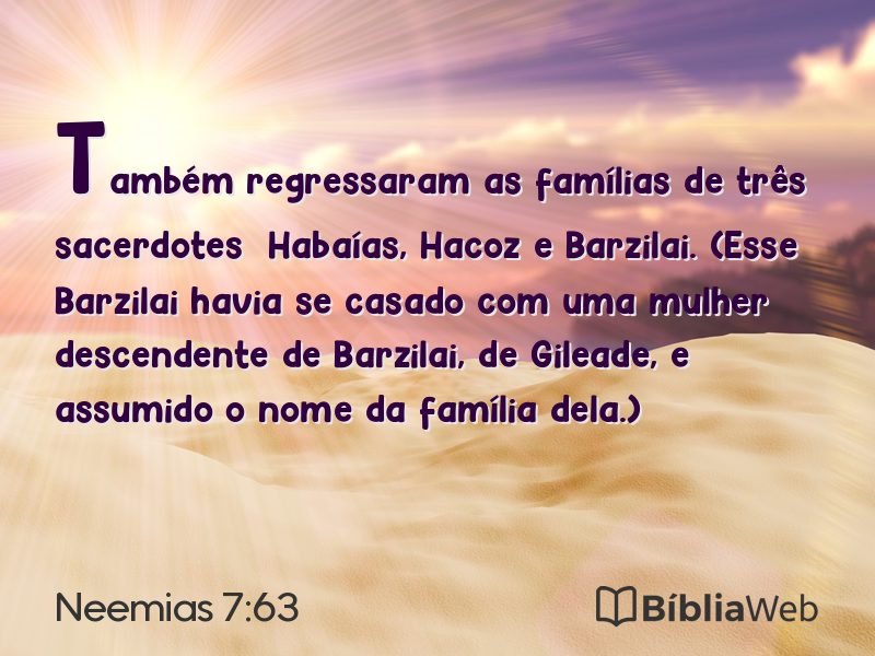 Neemias 7:63 em imagem para compartilhar