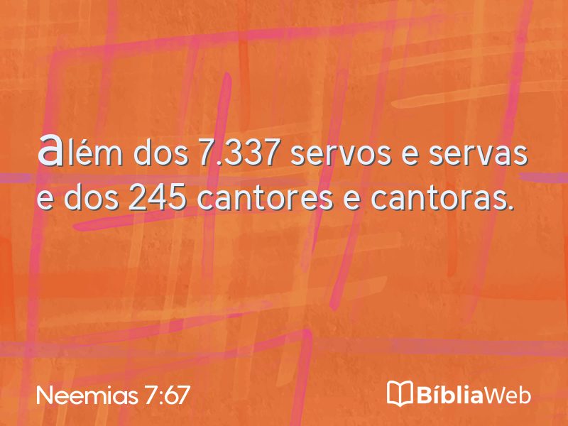 Neemias 7:67 em imagem para compartilhar