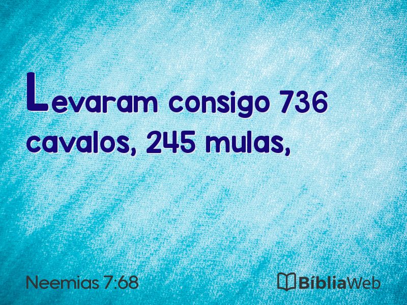 Neemias 7:68 em imagem para compartilhar