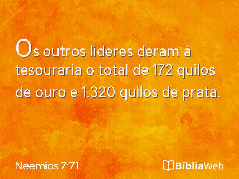 Neemias 7:71 em imagem para compartilhar