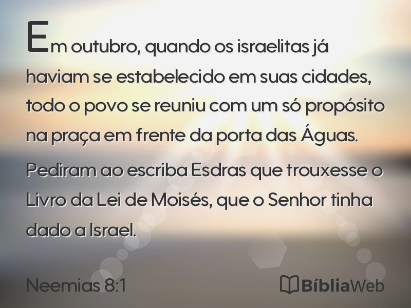 Neemias 8:1 em imagem para compartilhar