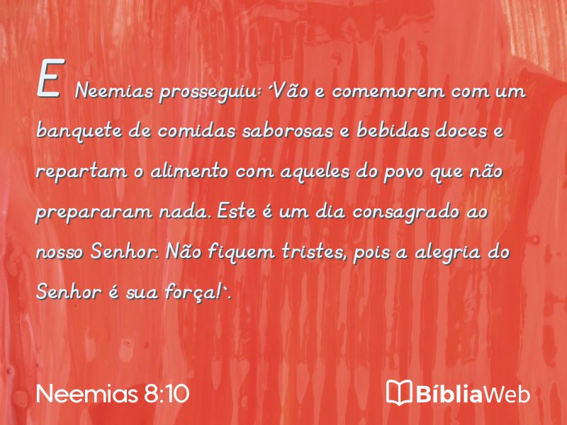 Neemias 8:10 em imagem para compartilhar