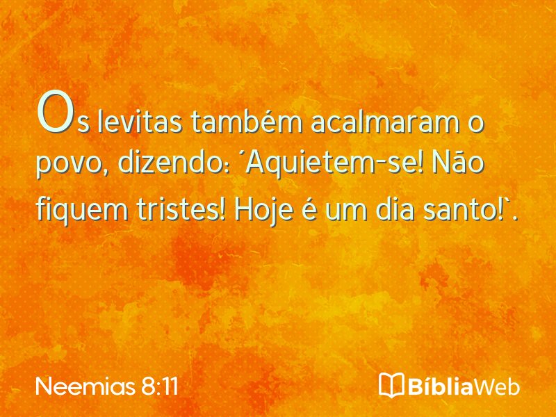 Neemias 8:11 em imagem para compartilhar