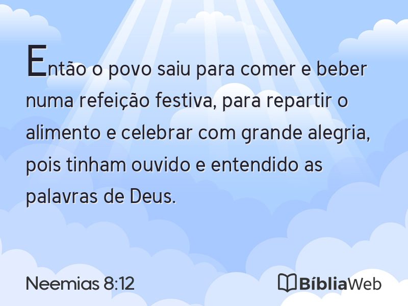 Neemias 8:12 em imagem para compartilhar