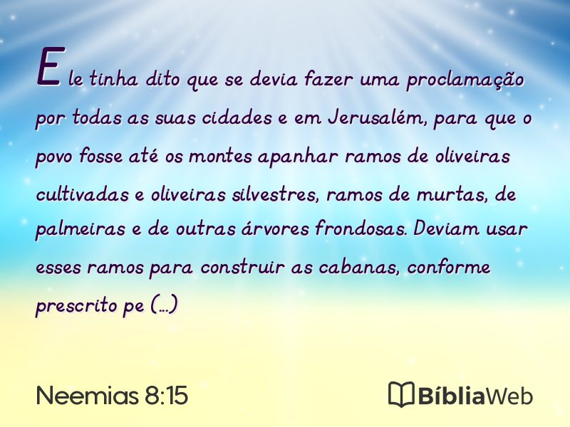 Neemias 8:15 em imagem para compartilhar