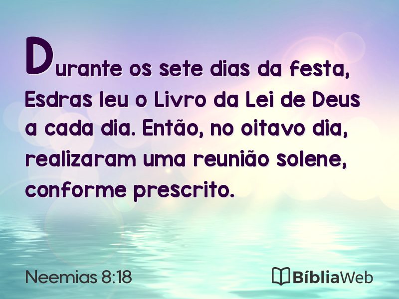 Neemias 8:18 em imagem para compartilhar