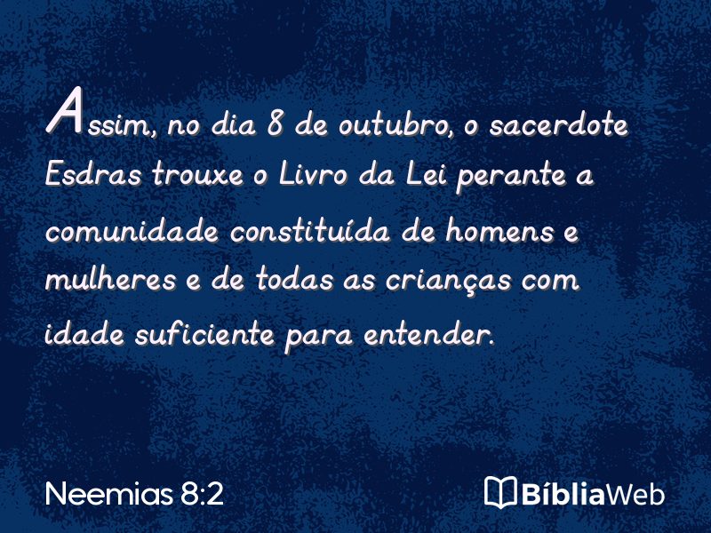 Neemias 8:2 em imagem para compartilhar