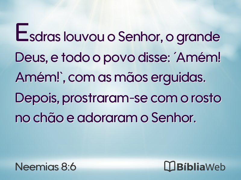 Neemias 8:6 em imagem para compartilhar
