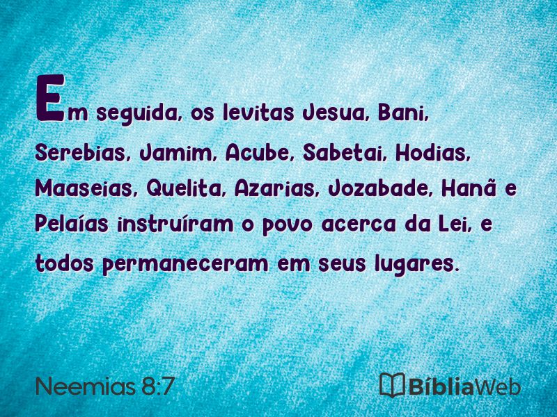 Neemias 8:7 em imagem para compartilhar