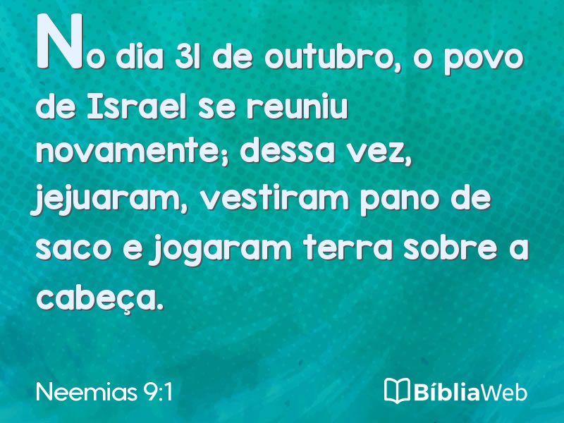 Neemias 9:1 em imagem para compartilhar