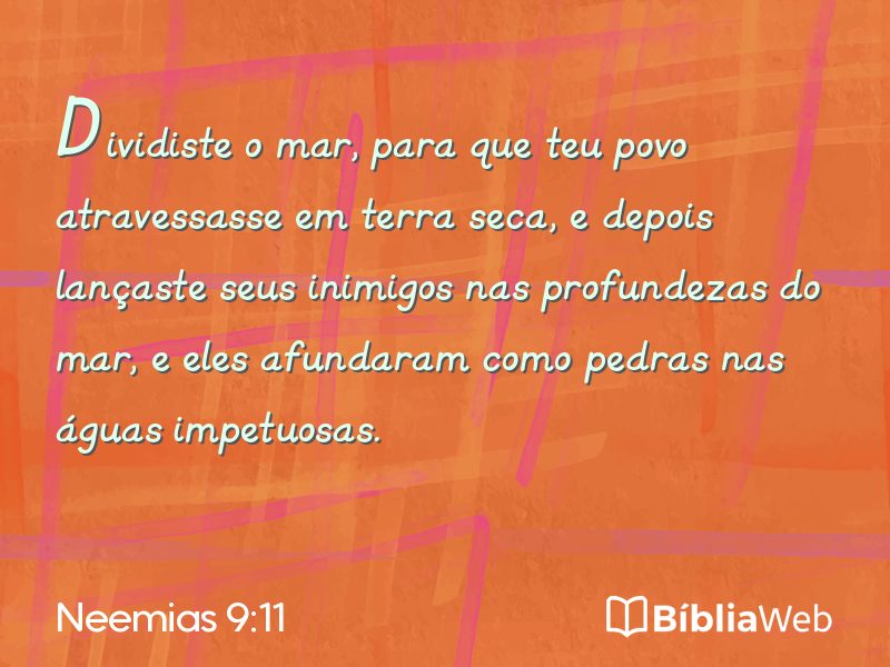 Neemias 9:11 em imagem para compartilhar