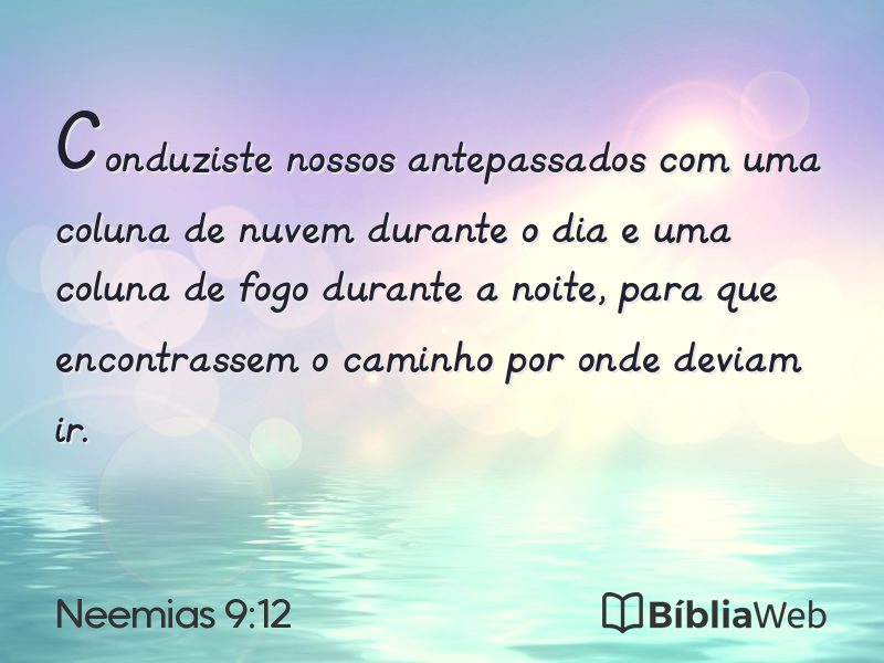 Neemias 9:12 em imagem para compartilhar