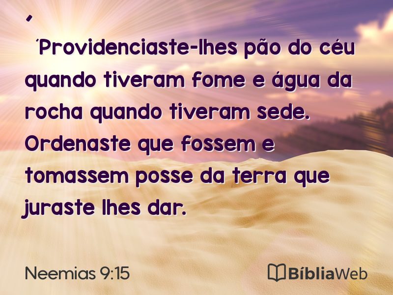 Neemias 9:15 em imagem para compartilhar