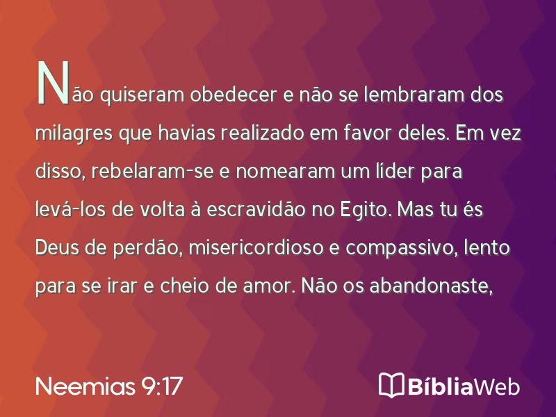 Neemias 9:17 em imagem para compartilhar