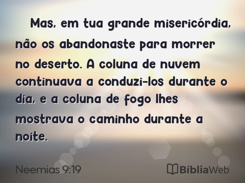 Neemias 9:19 em imagem para compartilhar