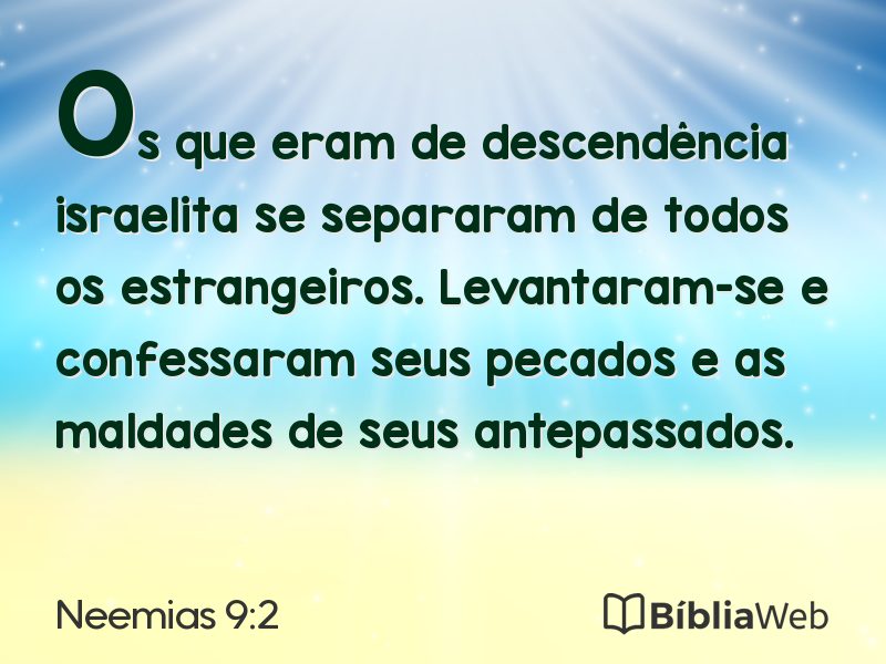 Neemias 9:2 em imagem para compartilhar