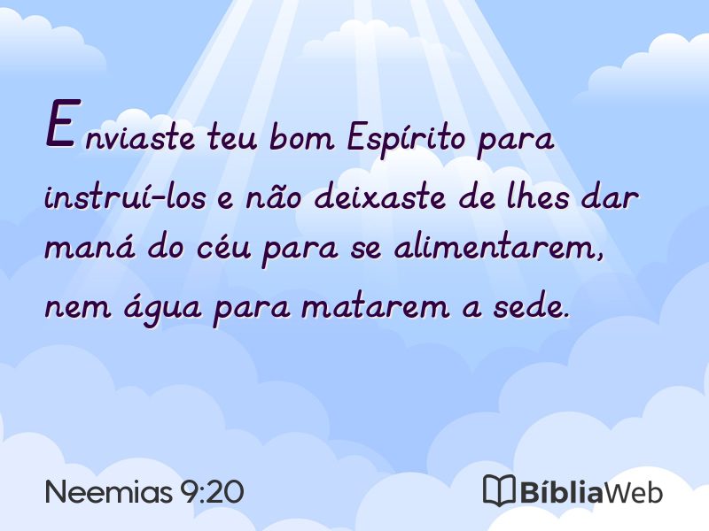 Neemias 9:20 em imagem para compartilhar