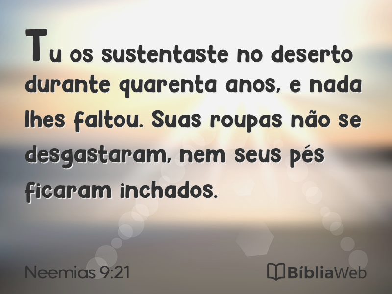 Neemias 9:21 em imagem para compartilhar