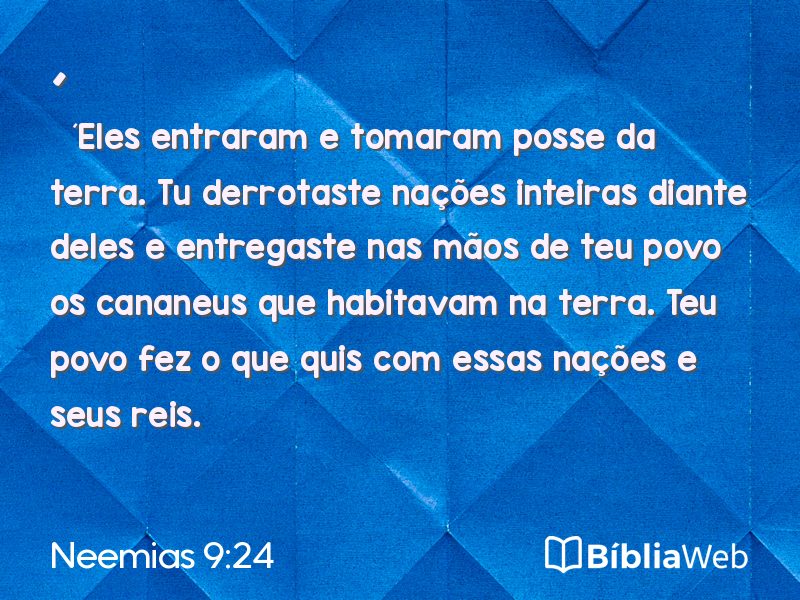 Neemias 9:24 em imagem para compartilhar