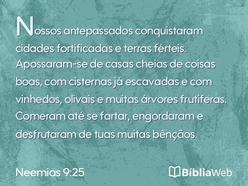 Neemias 9:25 em imagem para compartilhar
