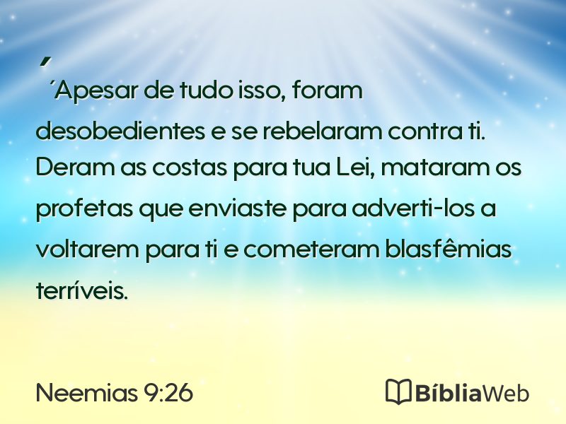 Neemias 9:26 em imagem para compartilhar