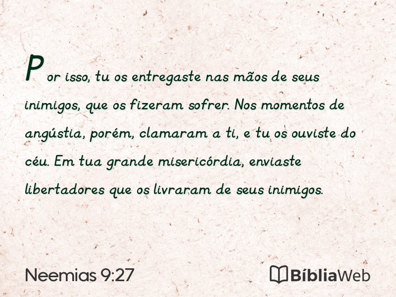 Neemias 9:27 em imagem para compartilhar