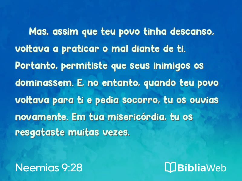 Neemias 9:28 em imagem para compartilhar